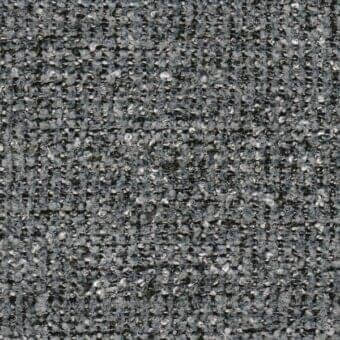 Woven fabric texture, muted gray with heathered effect, dense grid pattern and light gray flecks, Arketipo Harvey outdoor fabric sample.